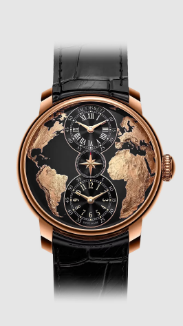 Review Jacob & Co The World Is Yours Dual Time Zone Black DT100.40.AA.AB.A Replica watch